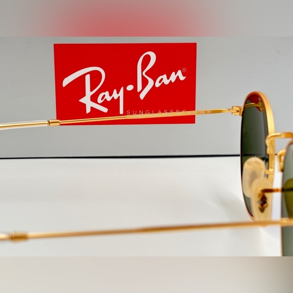 Ray-Ban Lennon Sunglasses RB3447 Round Classic Gold Frame Blue Flash Mirror - Picture 12 of 15